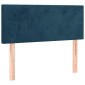 vidaXL Κρεβάτι Boxspring με Στρώμα Σκούρο Μπλε 90x200 εκ. Βελούδινο