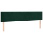 vidaXL Κρεβάτι Boxspring με Στρώμα Σκούρο Πράσινο 160x200εκ. Βελούδινο