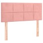 vidaXL Κρεβάτι Boxspring με Στρώμα Ροζ 90x200 εκ. Βελούδινο