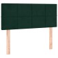 vidaXL Κρεβάτι Boxspring με Στρώμα Σκούρο Πράσινο 100x200εκ. Βελούδινο