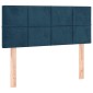 vidaXL Κρεβάτι Boxspring με Στρώμα Σκούρο Μπλε 100x200 εκ. Βελούδινο