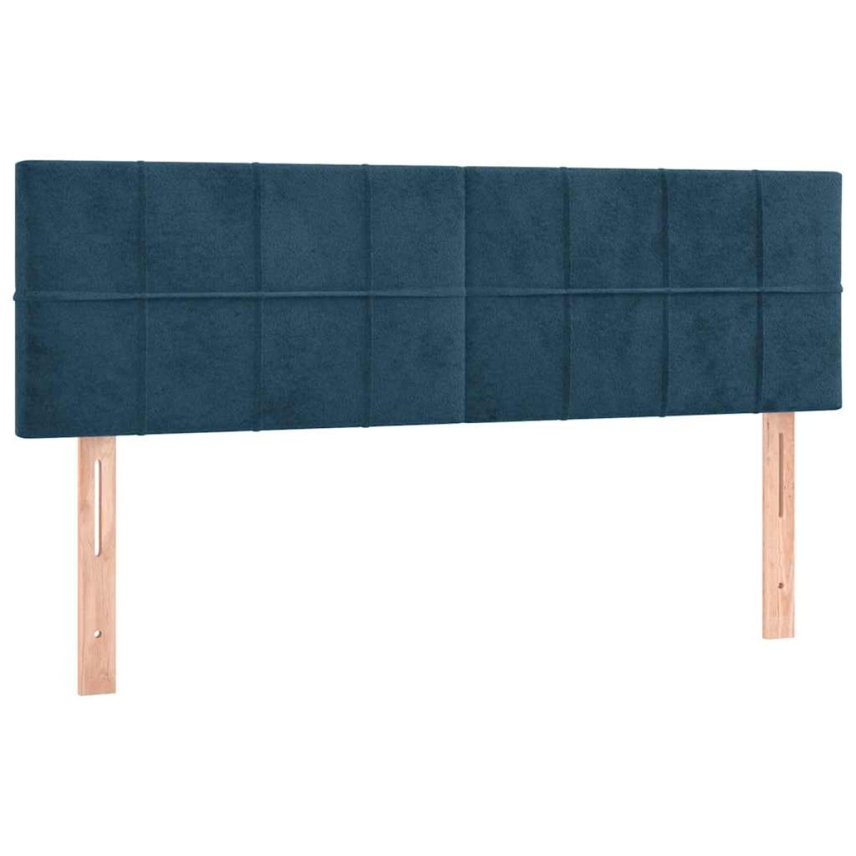 vidaXL Κρεβάτι Boxspring με Στρώμα Σκούρο Μπλε 140x190 εκ. Βελούδινο