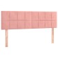 vidaXL Κρεβάτι Boxspring με Στρώμα Ροζ 140x190 εκ. Βελούδινο