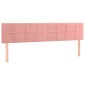 vidaXL Κρεβάτι Boxspring με Στρώμα Ροζ 160x200 εκ. Βελούδινο