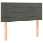vidaXL Κρεβάτι Boxspring με Στρώμα Σκούρο Γκρι 90x200 εκ. Βελούδινο