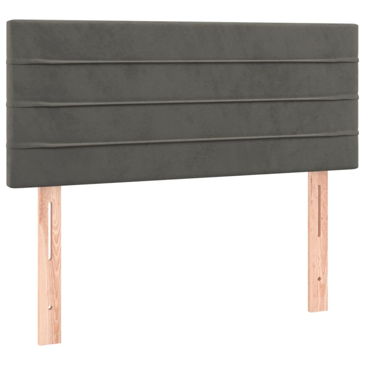 vidaXL Κρεβάτι Boxspring με Στρώμα Σκούρο Γκρι 100x200 εκ. Βελούδινο