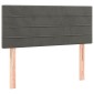 vidaXL Κρεβάτι Boxspring με Στρώμα Σκούρο Γκρι 100x200 εκ. Βελούδινο