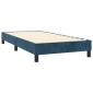 vidaXL Κρεβάτι Boxspring με Στρώμα Σκούρο Μπλε 100x200 εκ. Βελούδινο