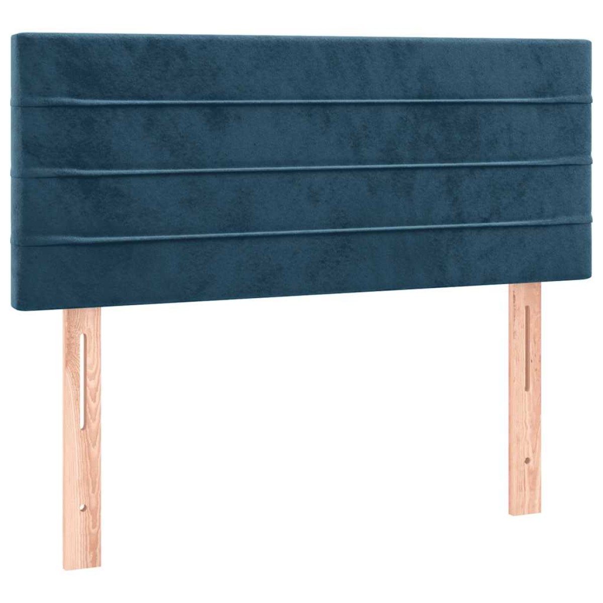 vidaXL Κρεβάτι Boxspring με Στρώμα Σκούρο Μπλε 100x200 εκ. Βελούδινο