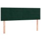 vidaXL Κρεβάτι Boxspring με Στρώμα Σκούρο Πράσινο 140x200εκ. Βελούδινο