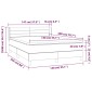 vidaXL Κρεβάτι Boxspring με Στρώμα Ροζ 140x200 εκ. Βελούδινο