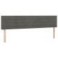 vidaXL Κρεβάτι Boxspring με Στρώμα Σκούρο Γκρι 160x200 εκ. Βελούδινο
