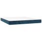 vidaXL Κρεβάτι Boxspring με Στρώμα Σκούρο Μπλε 160x200 εκ. Βελούδινο