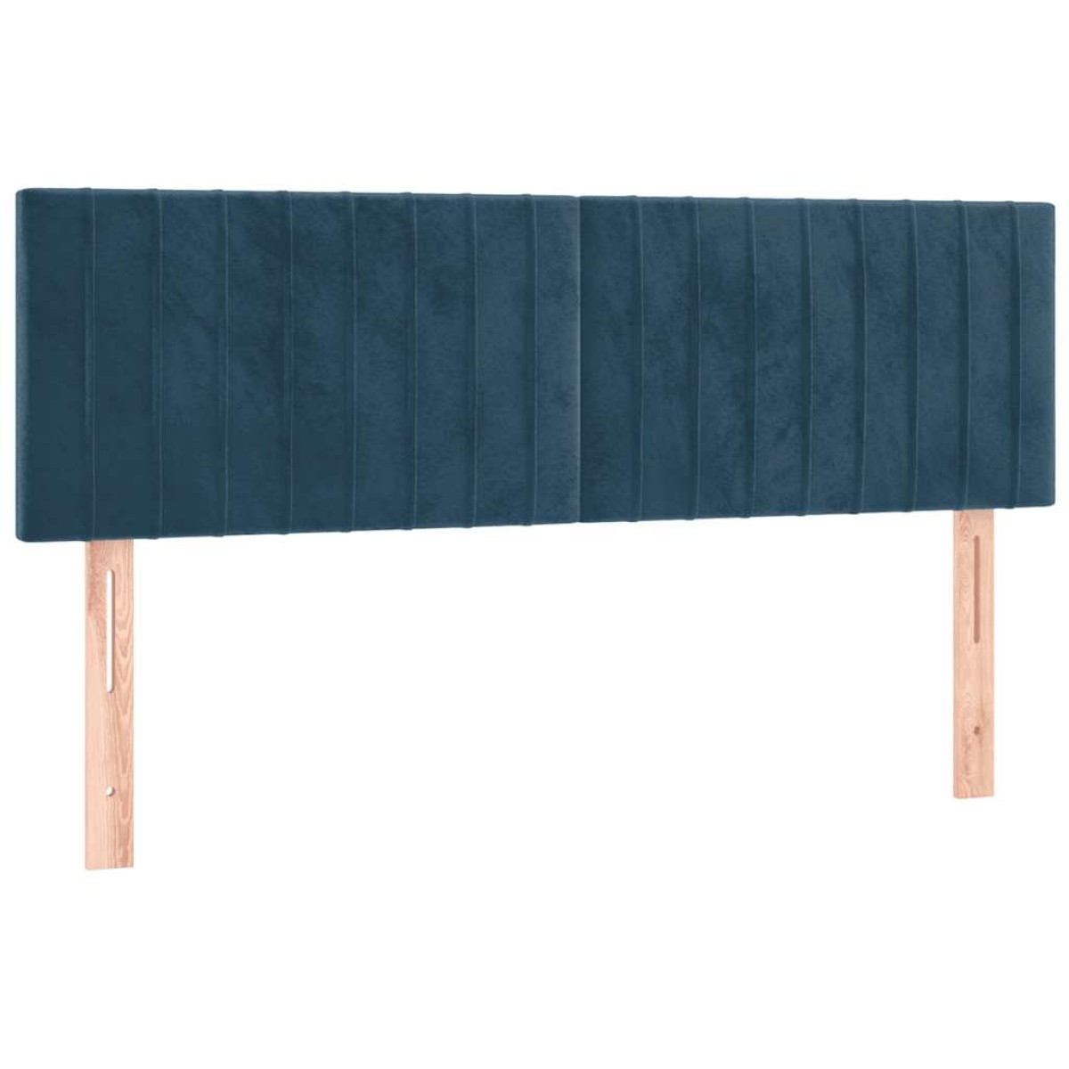 vidaXL Κρεβάτι Boxspring με Στρώμα Σκούρο Μπλε 140x190 εκ. Βελούδινο