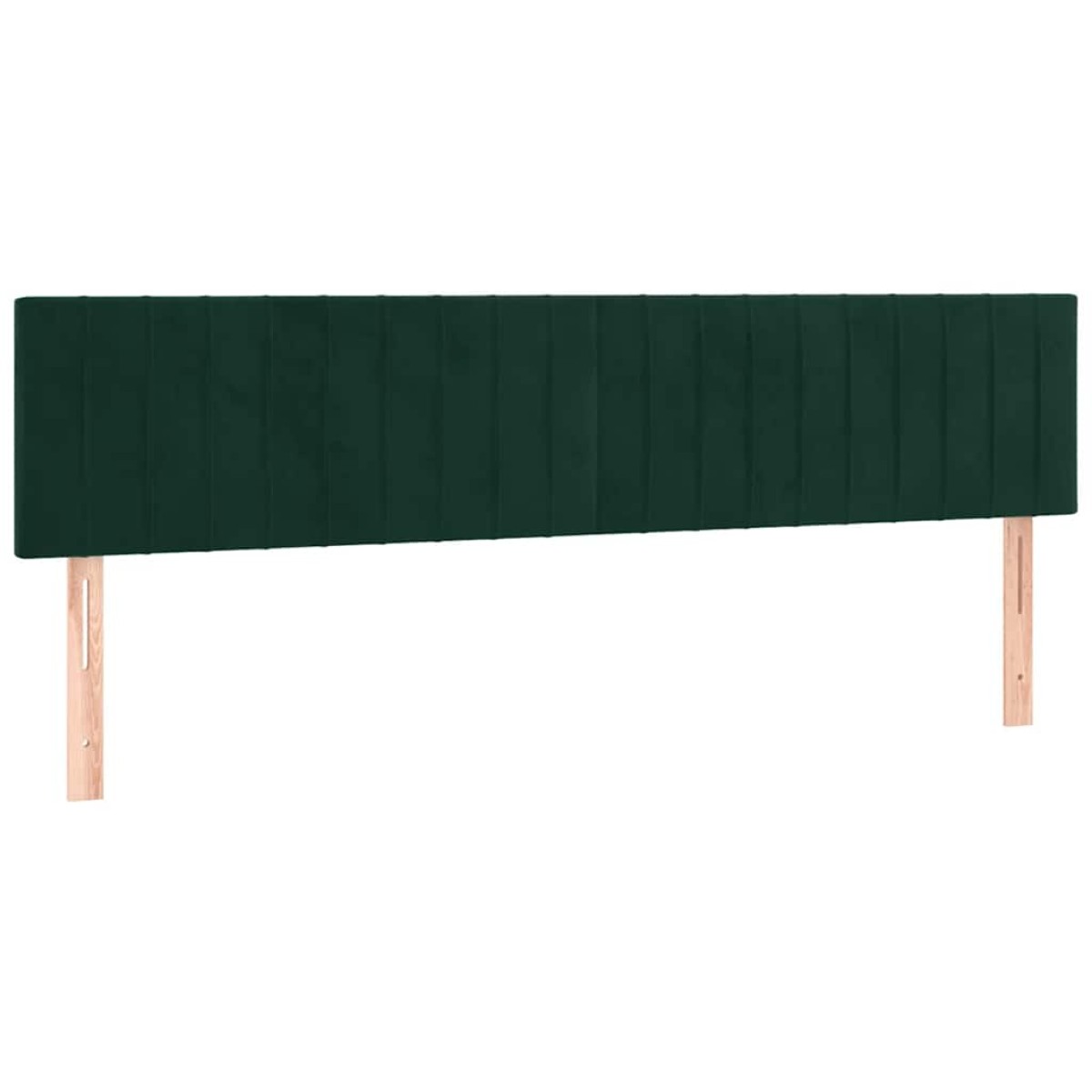 vidaXL Κρεβάτι Boxspring με Στρώμα Σκούρο Πράσινο 180x200εκ. Βελούδινο