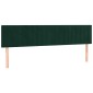 vidaXL Κρεβάτι Boxspring με Στρώμα Σκούρο Πράσινο 180x200εκ. Βελούδινο