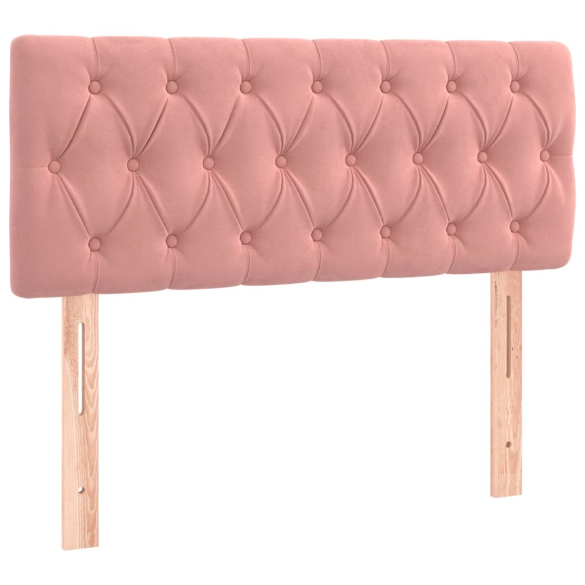 vidaXL Κρεβάτι Boxspring με Στρώμα Ροζ 90x190 εκ. Βελούδινο