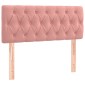 vidaXL Κρεβάτι Boxspring με Στρώμα Ροζ 90x190 εκ. Βελούδινο