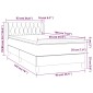 vidaXL Κρεβάτι Boxspring με Στρώμα Ροζ 90x190 εκ. Βελούδινο