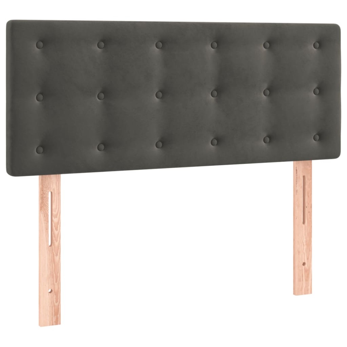 vidaXL Κρεβάτι Boxspring με Στρώμα Σκούρο Γκρι 90x190 εκ. Βελούδινο