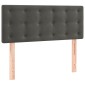 vidaXL Κρεβάτι Boxspring με Στρώμα Σκούρο Γκρι 90x190 εκ. Βελούδινο
