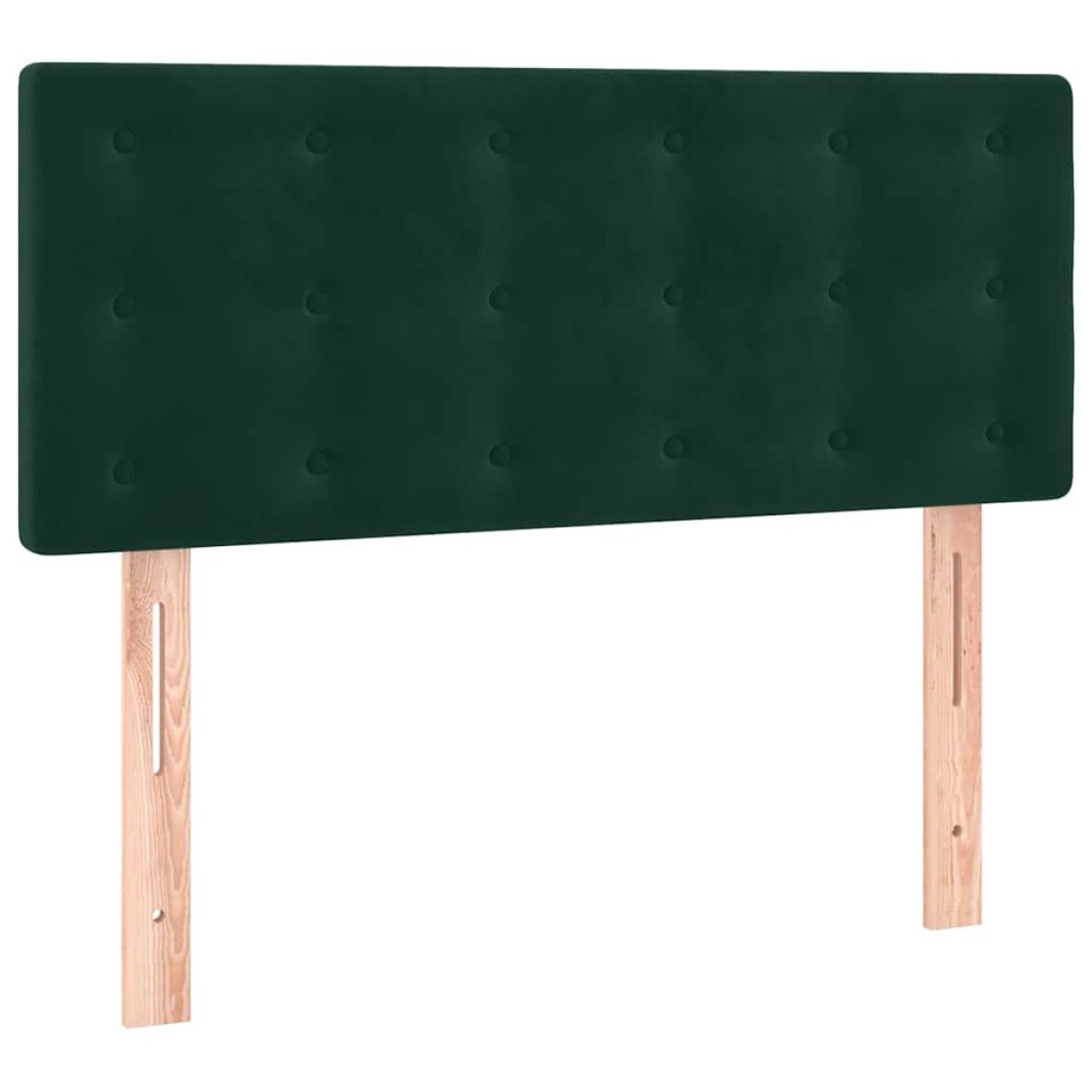 vidaXL Κρεβάτι Boxspring με Στρώμα Σκούρο Πράσινο 90x190 εκ. Βελούδινο