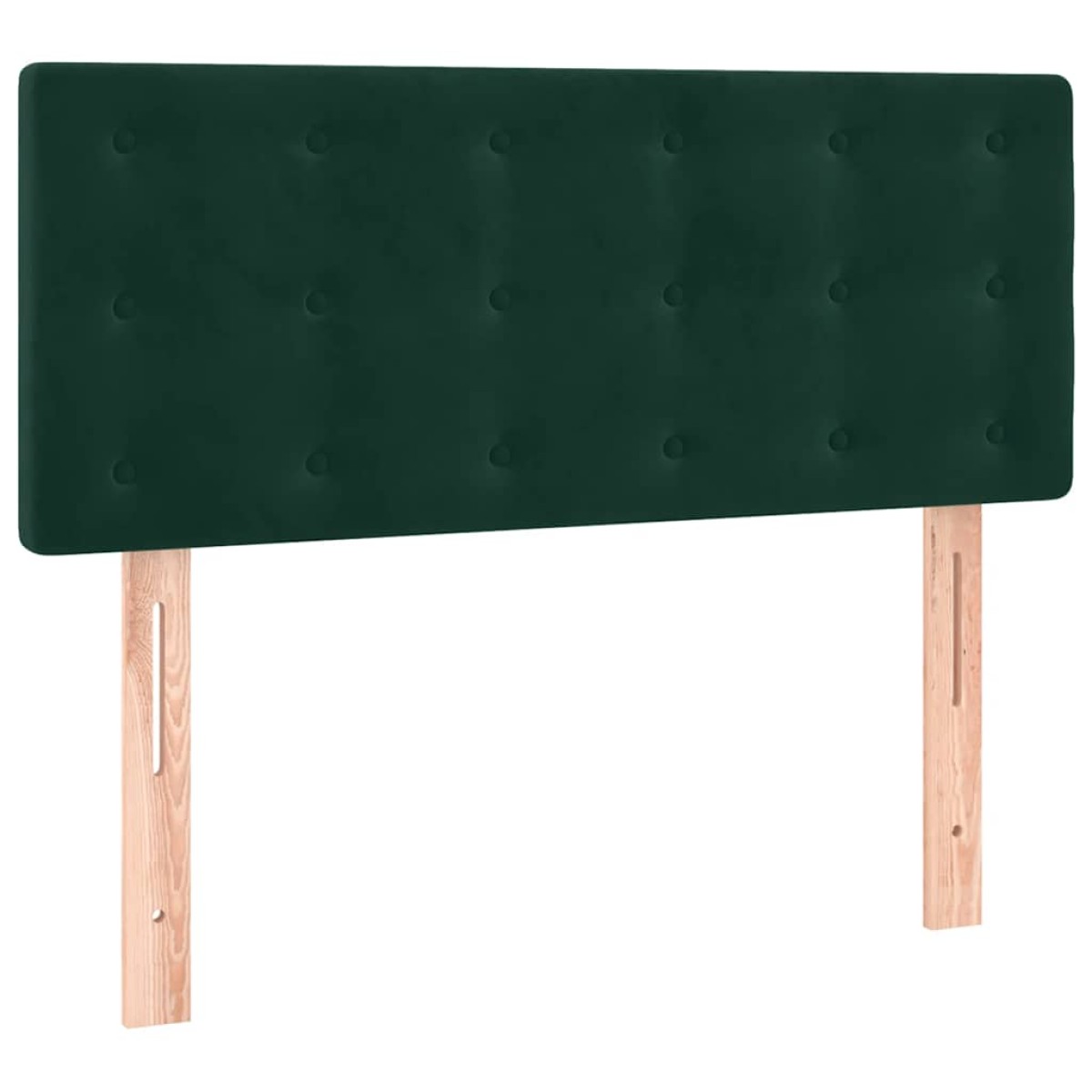 vidaXL Κρεβάτι Boxspring με Στρώμα Σκούρο Πράσινο 90x200 εκ. Βελούδινο