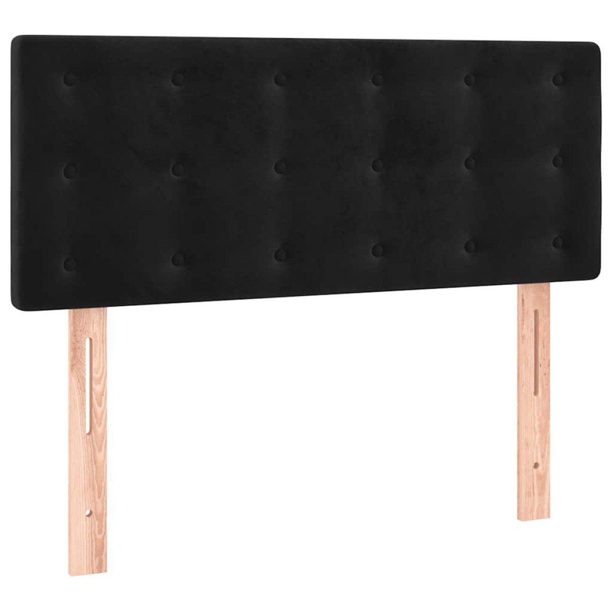 vidaXL Κρεβάτι Boxspring με Στρώμα Μαύρο 100x200 εκ. Βελούδινο