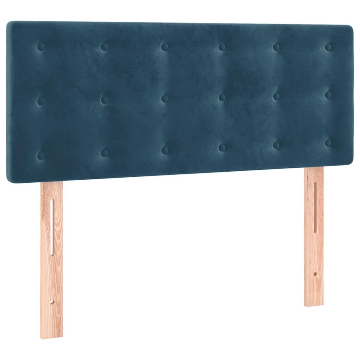 vidaXL Κρεβάτι Boxspring με Στρώμα Σκούρο Μπλε 100x200 εκ. Βελούδινο