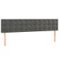 vidaXL Κρεβάτι Boxspring με Στρώμα Σκούρο Γκρι 200x200 εκ. Βελούδινο