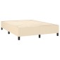 vidaXL Κρεβάτι Boxspring με Στρώμα Κρεμ 140x190 εκ. Υφασμάτινο