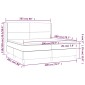 vidaXL Κρεβάτι Boxspring με Στρώμα Σκούρο Γκρι 200x200 εκ. Υφασμάτινο