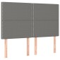 vidaXL Κρεβάτι Boxspring με Στρώμα Σκούρο Γκρι 140x200 εκ Υφασμάτινο