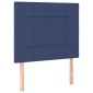 vidaXL Κρεβάτι Boxspring με Στρώμα Μπλε 90x190 εκ.Υφασμάτινο