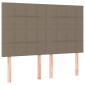 vidaXL Κρεβάτι Boxspring με Στρώμα Taupe 140x190 εκ. Υφασμάτινο