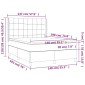 vidaXL Κρεβάτι Boxspring με Στρώμα Taupe 140x190 εκ. Υφασμάτινο