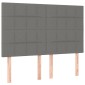 vidaXL Κρεβάτι Boxspring με Στρώμα Σκούρο Γκρι 140x200 εκ Υφασμάτινο