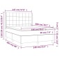 vidaXL Κρεβάτι Boxspring με Στρώμα Σκούρο Γκρι 140x200 εκ Υφασμάτινο