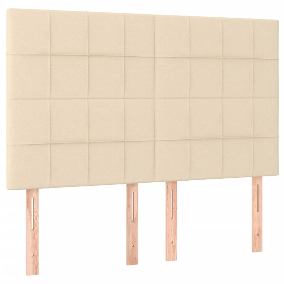 vidaXL Κρεβάτι Boxspring με Στρώμα Κρεμ 140x200 εκ. Υφασμάτινο