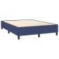 vidaXL Κρεβάτι Boxspring με Στρώμα Μπλε 140x200 εκ. Υφασμάτινο