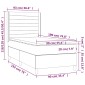 vidaXL Κρεβάτι Boxspring με Στρώμα Μαύρο 90x190 εκ.Υφασμάτινο
