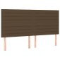 vidaXL Κρεβάτι Boxspring με Στρώμα Σκούρο Καφέ 160x200 εκ Υφασμάτινο