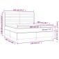 vidaXL Κρεβάτι Boxspring με Στρώμα Σκούρο Καφέ 160x200 εκ Υφασμάτινο