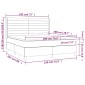 vidaXL Κρεβάτι Boxspring με Στρώμα Ανοιχτό Γκρι 180x200 εκ. Υφασμάτινο