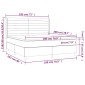 vidaXL Κρεβάτι Boxspring με Στρώμα Μαύρο 180x200 εκ. Υφασμάτινο