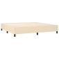 vidaXL Κρεβάτι Boxspring με Στρώμα Κρεμ 200x200 εκ. Υφασμάτινο