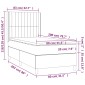 vidaXL Κρεβάτι Boxspring με Στρώμα Ανοιχτό Γκρι 80x200 εκ. Υφασμάτινο