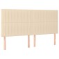 vidaXL Κρεβάτι Boxspring με Στρώμα Κρεμ 200x200 εκ. Υφασμάτινο