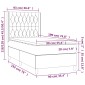 vidaXL Κρεβάτι Boxspring με Στρώμα Σκούρο Καφέ 90x190 εκ. Υφασμάτινο