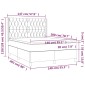 vidaXL Κρεβάτι Boxspring με Στρώμα Σκούρο Καφέ 140x200 εκ Υφασμάτινο